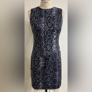 Michael Kors Knit Snake Print Zipper Detail Dress Size 4